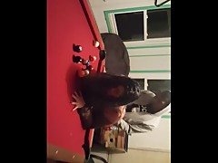 wife taking a bbc on pool table