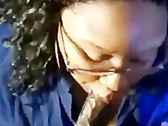 Ebony GF sucks big black cock and gets fingered